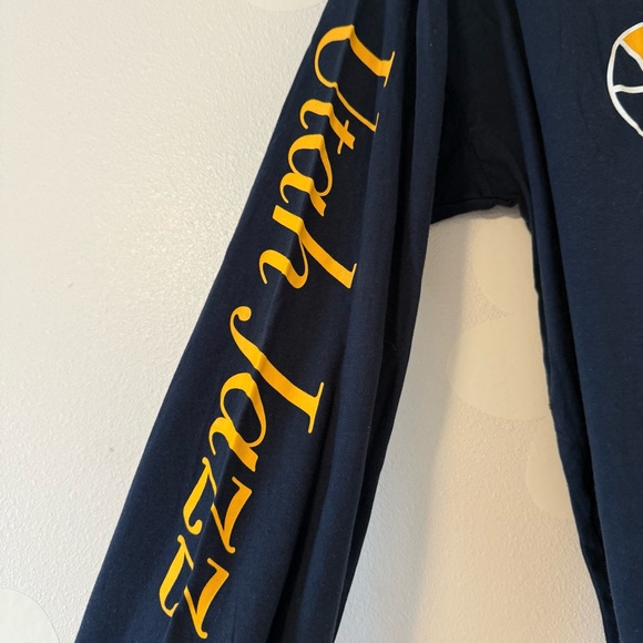 NWT 47 Brand Women’s NBA Utah Jazz Long Sleeve Tee - Navy and Gold - Picture 2 of 8